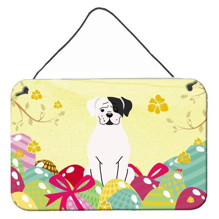 Carolines Treasures Easter Eggs White Boxer Cooper Wall or Door Hanging Prints BB6114DS812